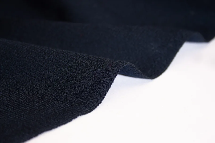 Wool Fabric Crepe Deadstock - Deep Navy