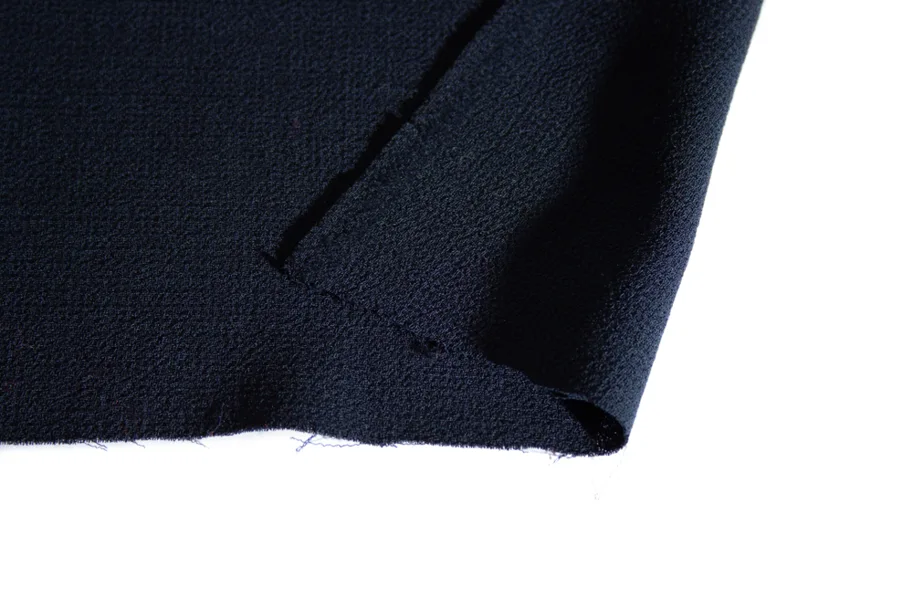 Wool Fabric Crepe Deadstock - Deep Navy