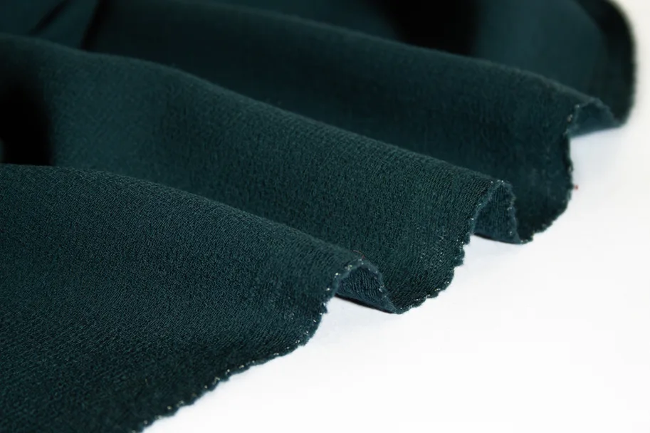 Wool Fabric Crepe Deadstock - Winter Green