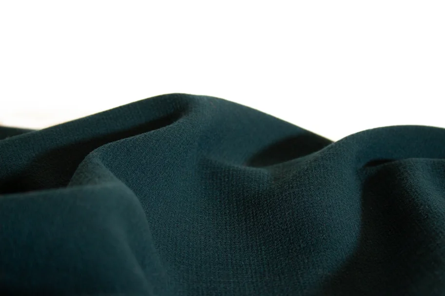 Wool Fabric Crepe Deadstock - Winter Green