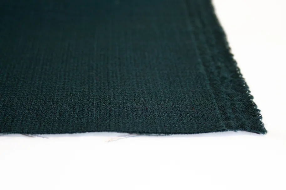 Wool Fabric Crepe Deadstock - Winter Green