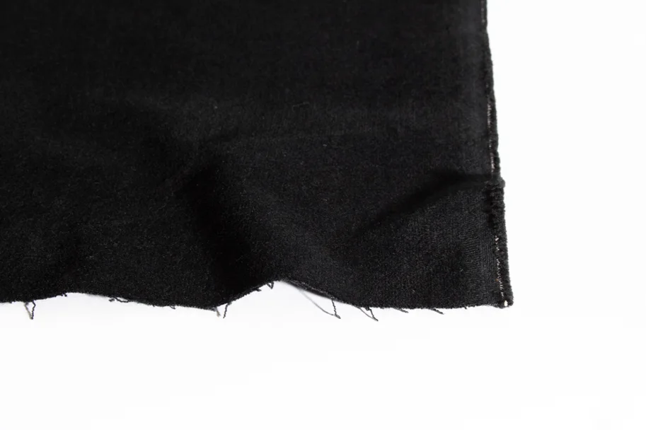 Baumwoll-Samt Stretch Deadstock - Black Velvet