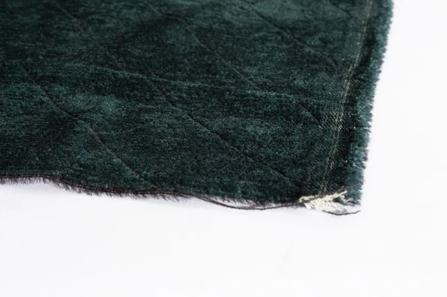 Baumwoll-Wolle-Seide Samt Velours Deadstock - Dark Teal