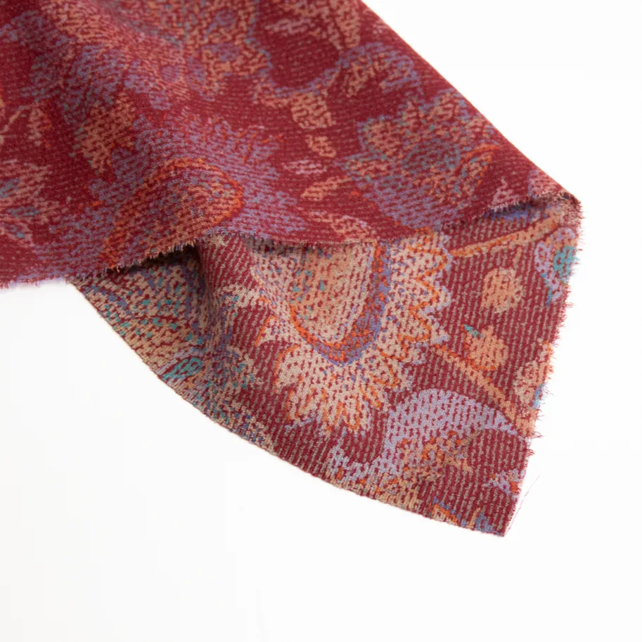 Wollstoff Crepe Deadstock - Medieval Red