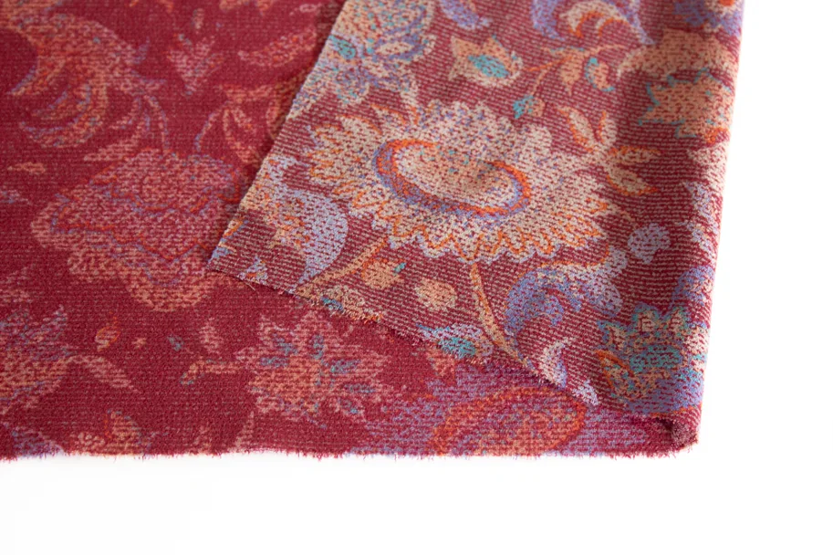 Wollstoff Crepe Deadstock - Medieval Red