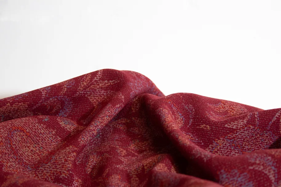 Wollstoff Crepe Deadstock - Medieval Red