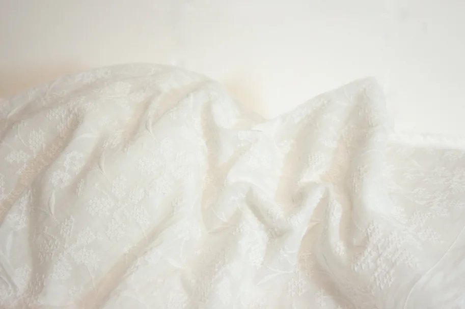 Bio Spitzenstoff - Bloom Off-White