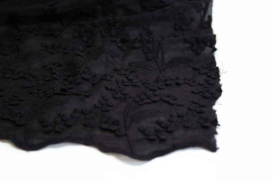 Bio Spitzenstoff - Mimosa Black