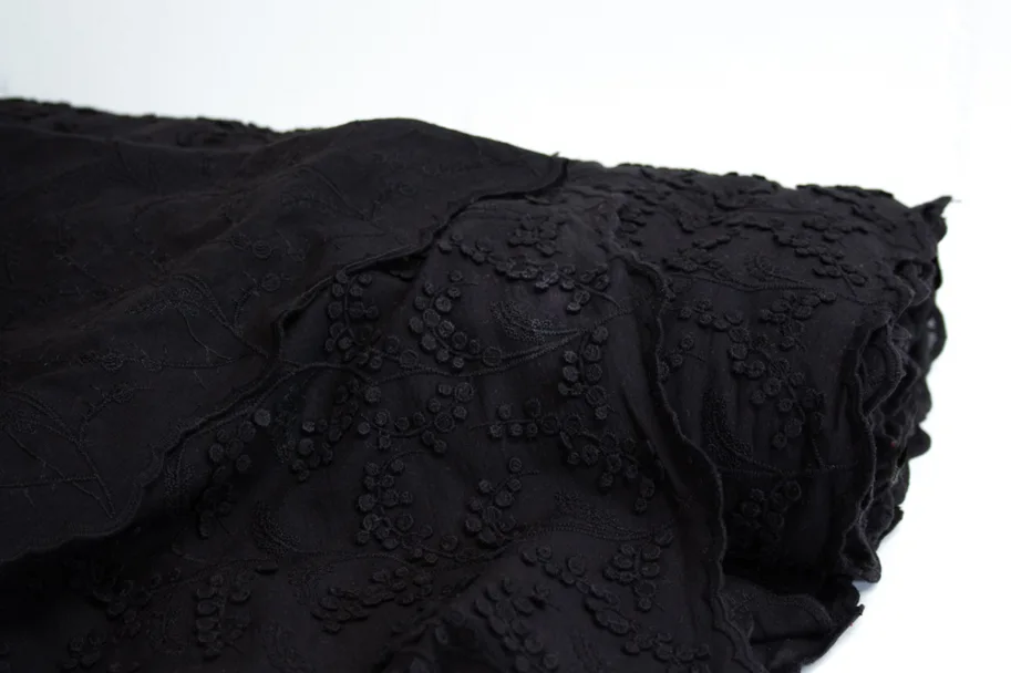 Bio Spitzenstoff - Mimosa Black