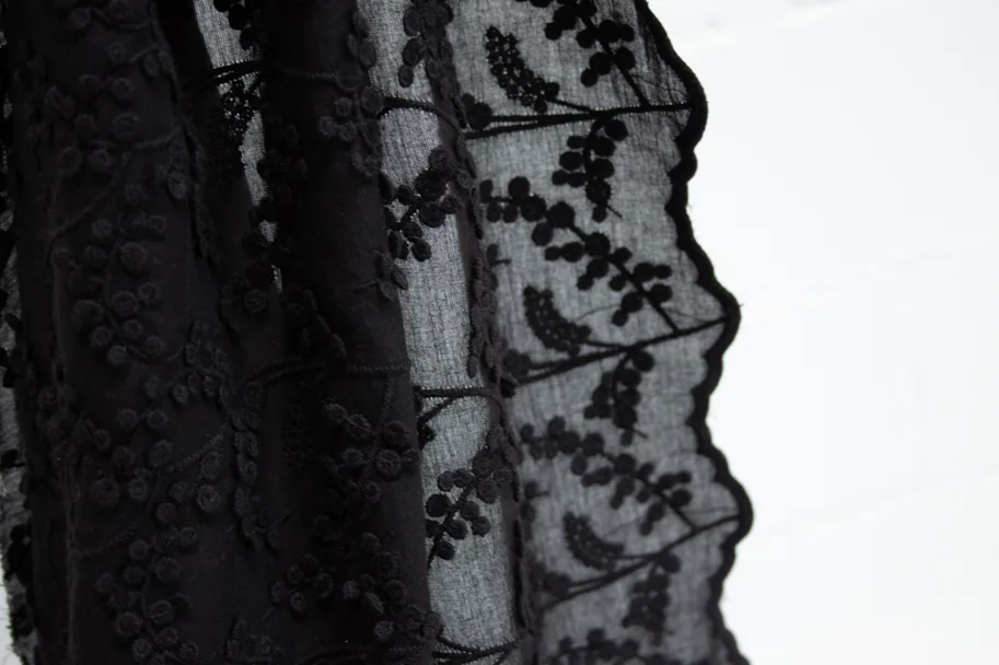 Bio Spitzenstoff - Mimosa Black