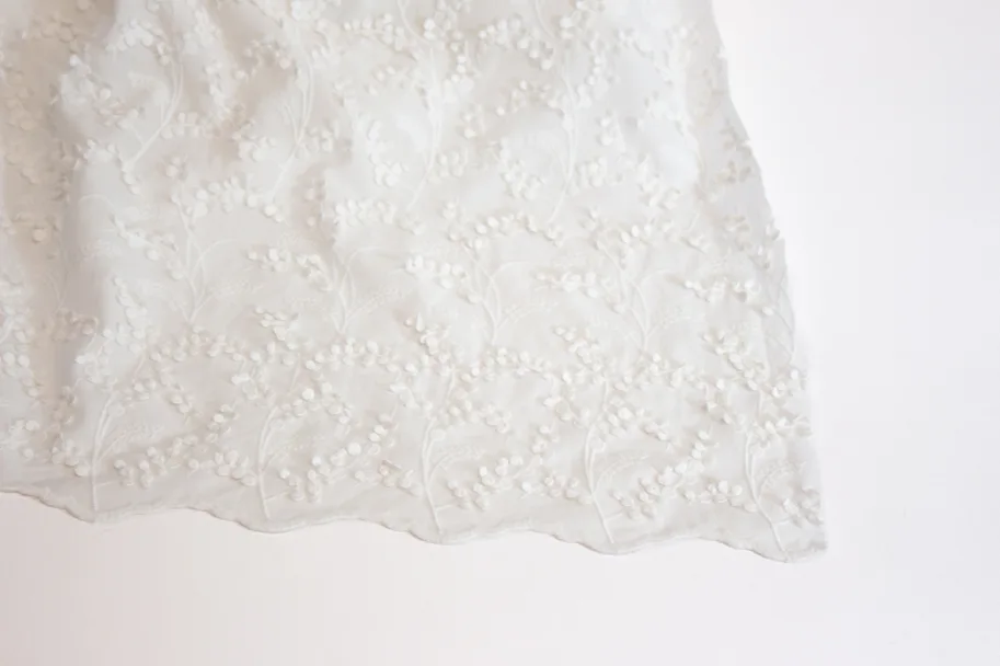 Bio Spitzenstoff - Mimosa Off-White