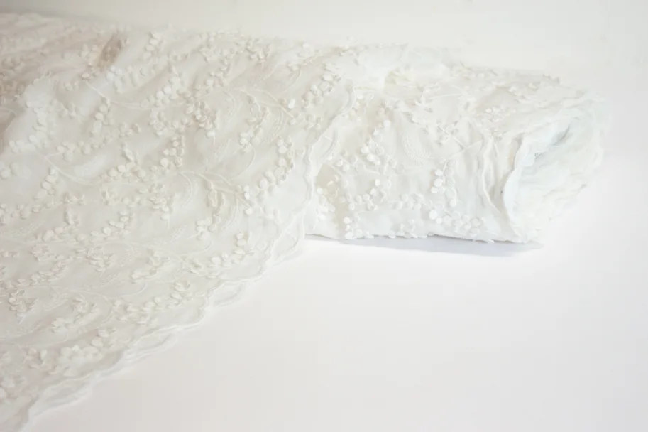 Bio Spitzenstoff - Mimosa Off-White