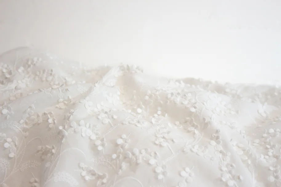 Bio Spitzenstoff - Mimosa Off-White