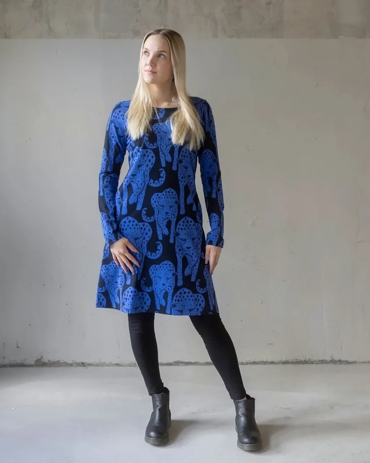 Organic Jersey - Cheetah Blue