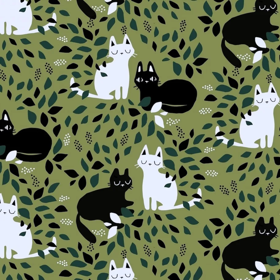 Organic Jersey - Hide Seek Cats