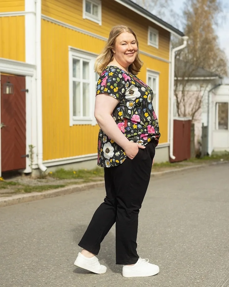 Organic Jersey - Whisper of Summer Black