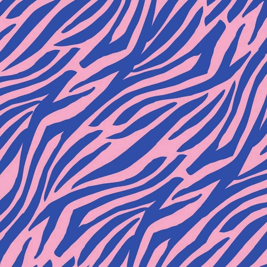 Organic Jersey - Zebra Pink Blue