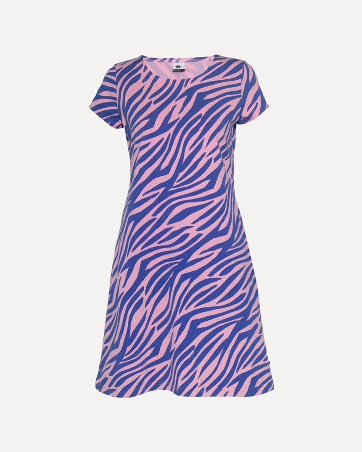 Organic Jersey - Zebra Pink Blue