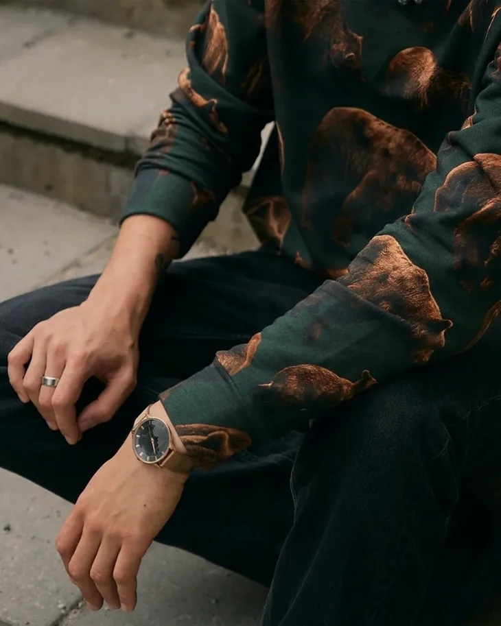 Organic Sweat Brushed - Bears Juniper Green