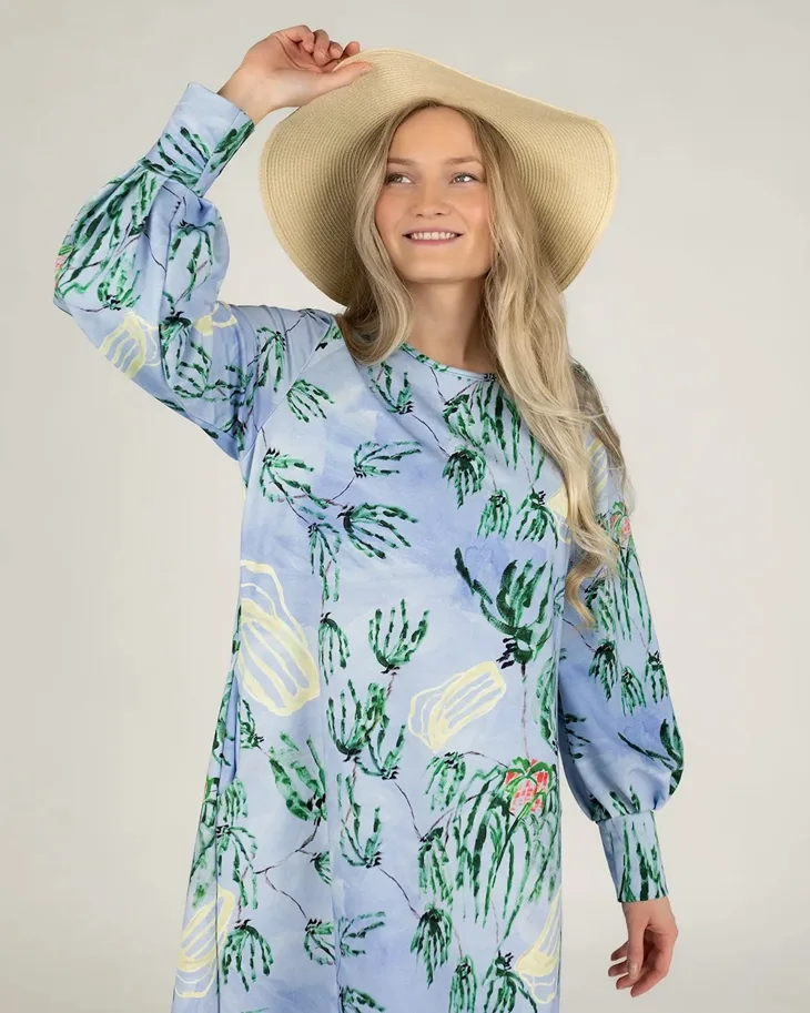 Organic Sweat French Terry - Nightfall Gouache Blue