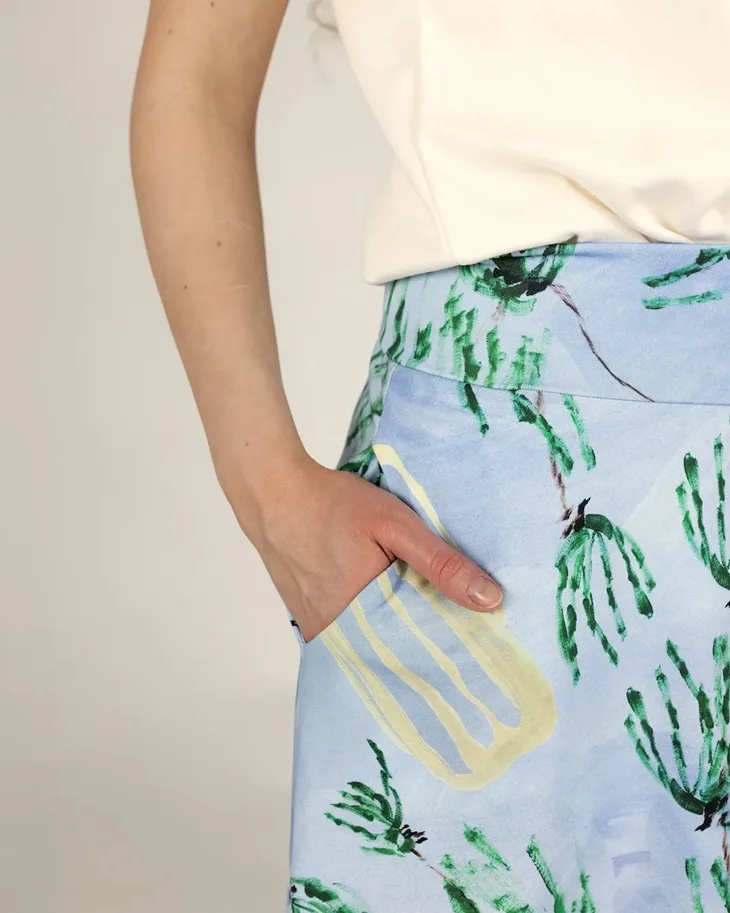 Organic Sweat French Terry - Nightfall Gouache Blue