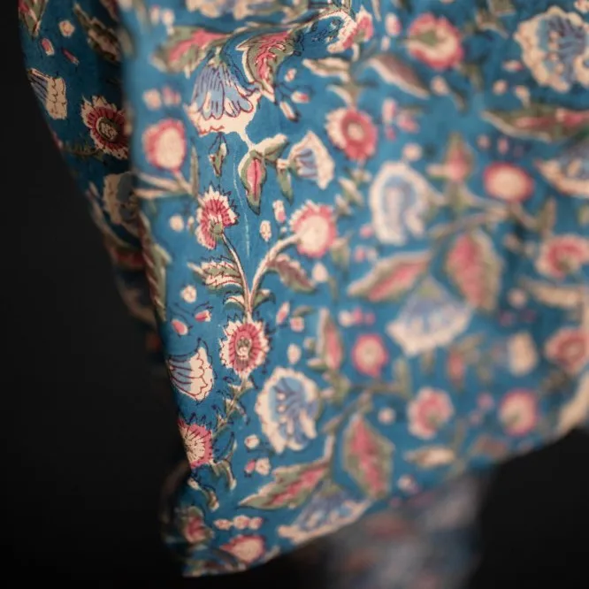 Bio Indian Blockprint - Storybook Blue