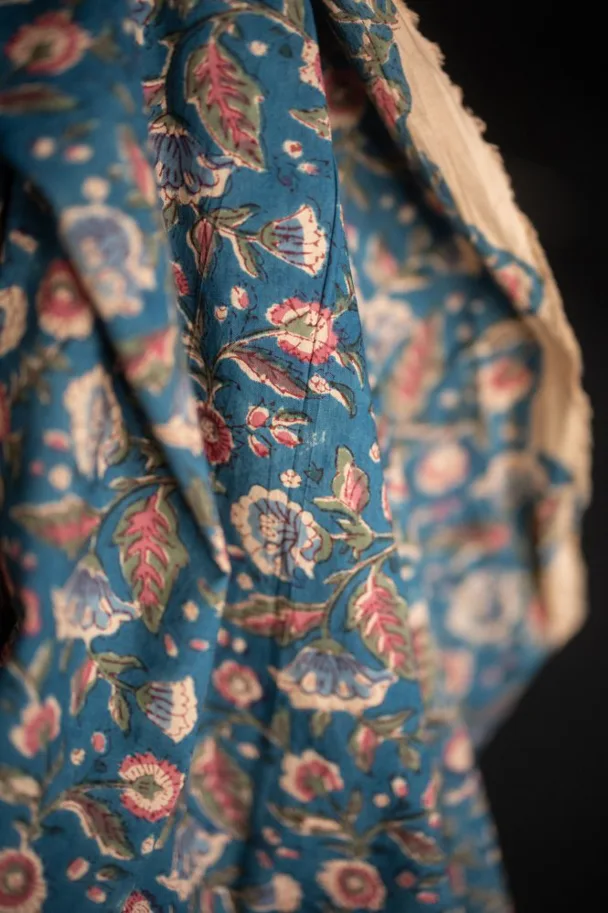 Bio Indian Blockprint - Storybook Blue
