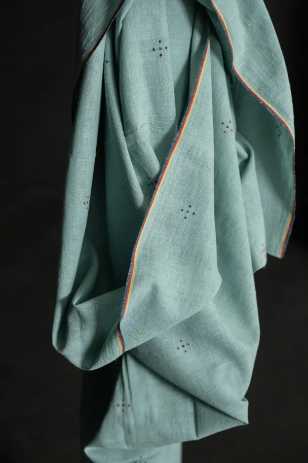 Bio Indian Cotton - Cassatt Blue Tangaliya