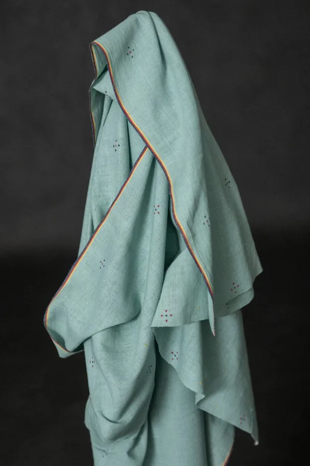 Bio Indian Cotton - Cassatt Blue Tangaliya