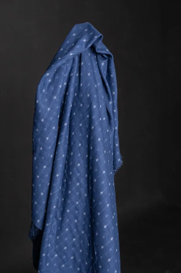 Indian Cotton Double Gauze - Yoku Blue