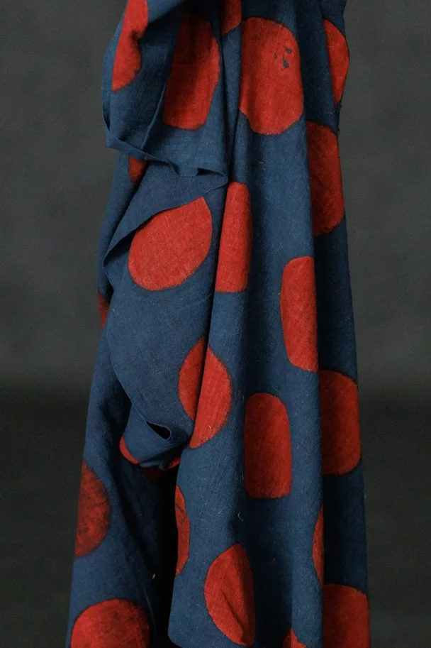 Indian Cotton - Edo Indigo Red