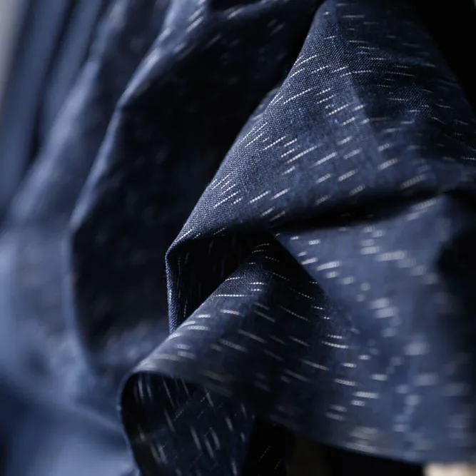 Indian Ikat - Indigo Snow