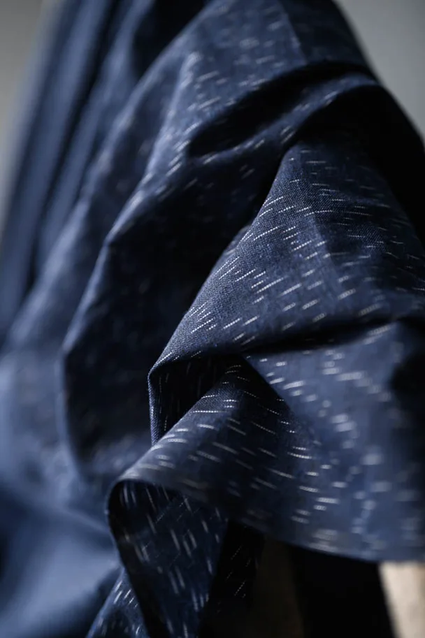 Indian Ikat - Indigo Snow