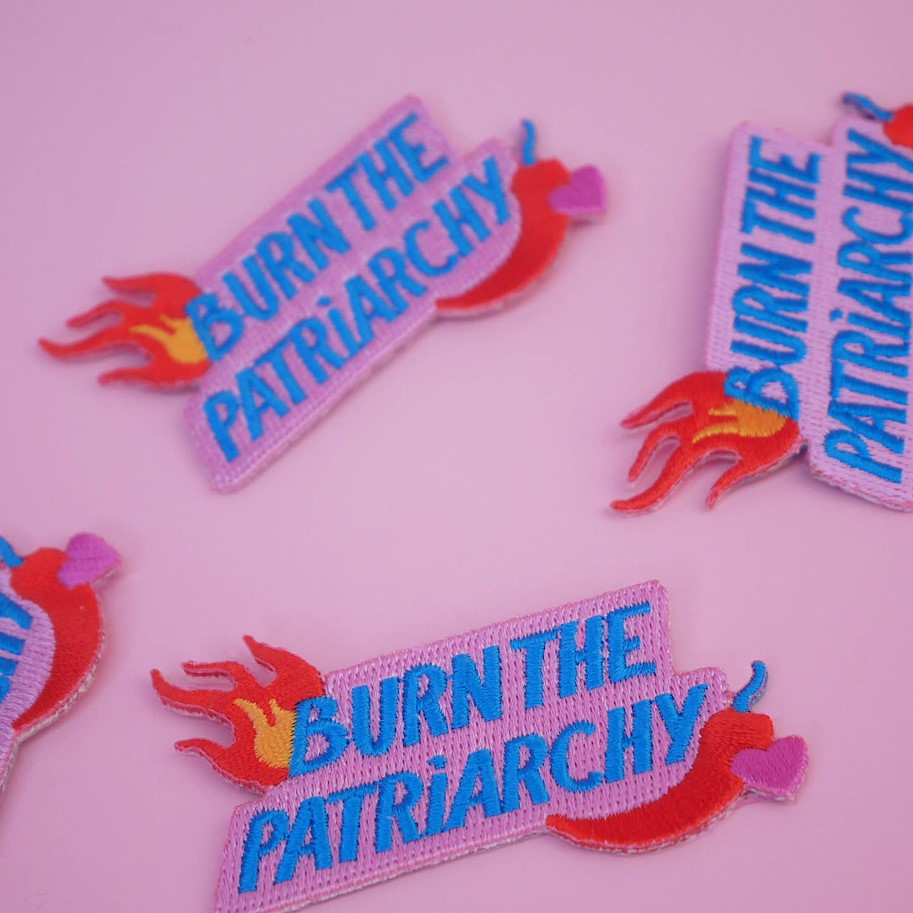Burn the Patriarchy Small Repair Patch - Malicieuse