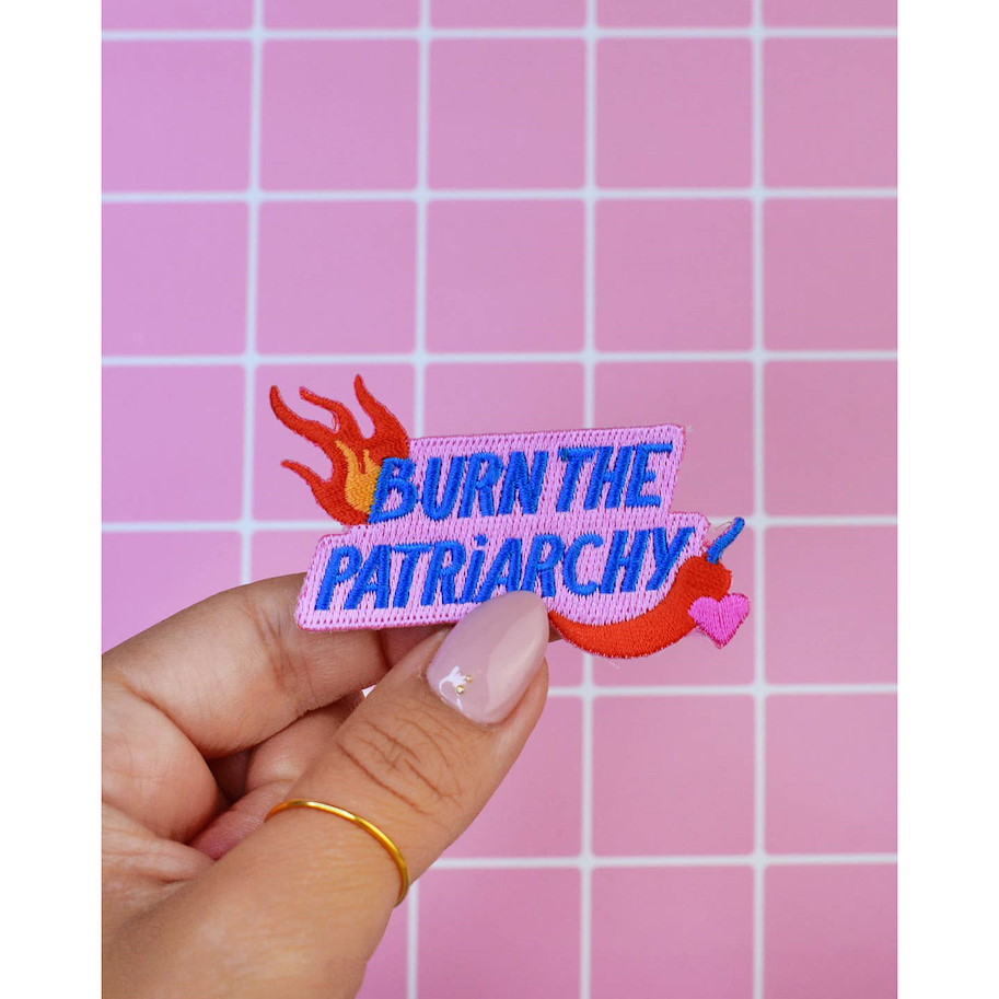 Burn the Patriarchy Small Repair Patch - Malicieuse