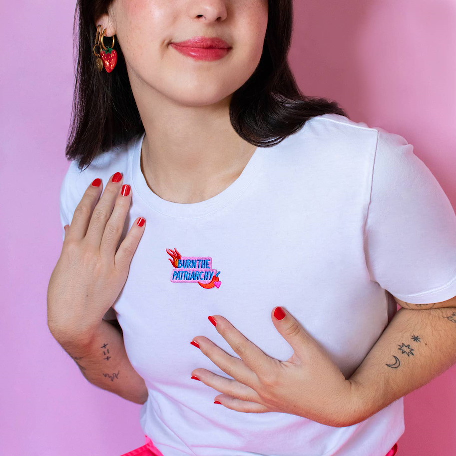 Burn the Patriarchy Small Repair Patch - Malicieuse