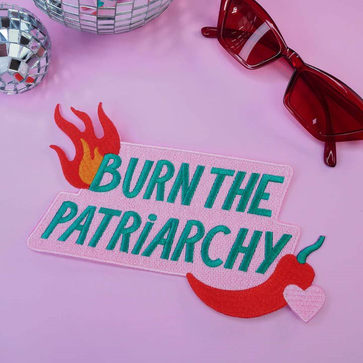 Burn the Patriarchy XL Patch Bügelbild - Malicieuse