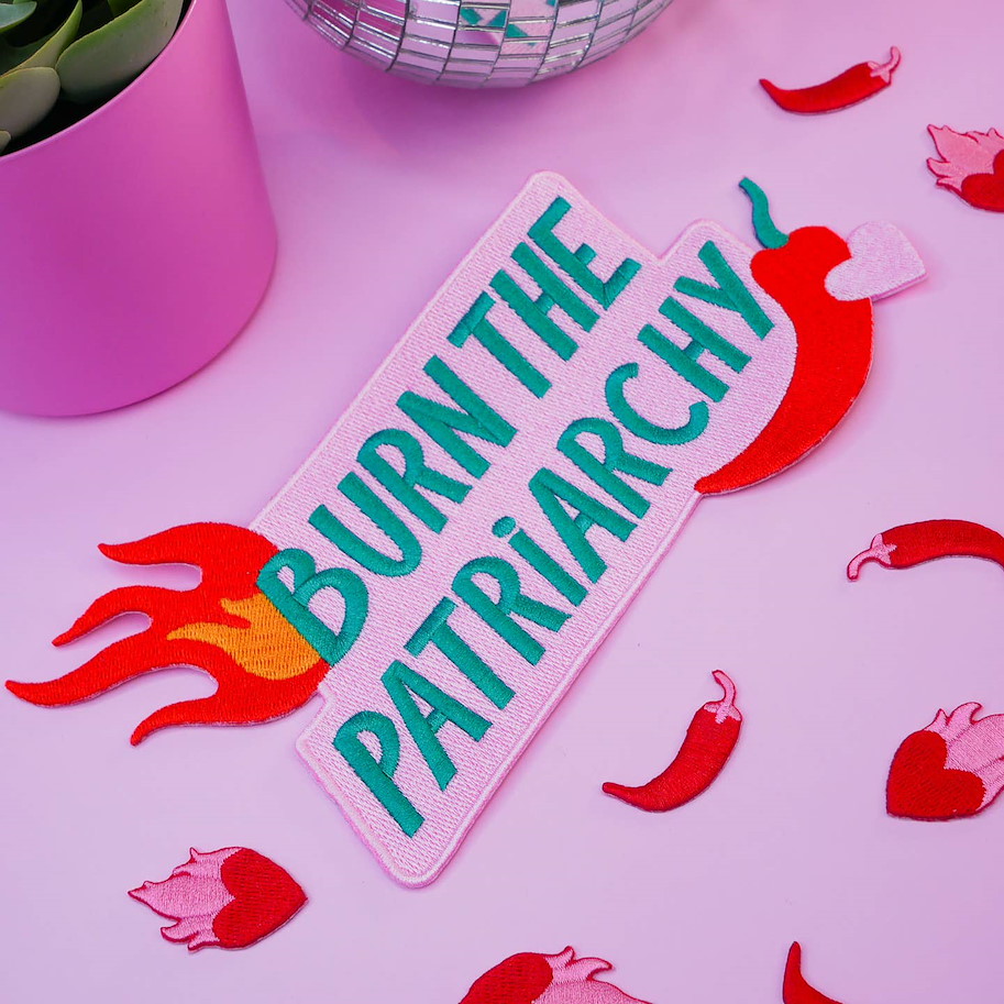 Burn the Patriarchy XL Patch Bügelbild - Malicieuse