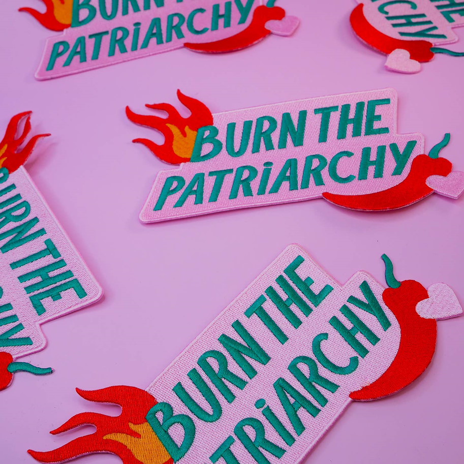 Burn the Patriarchy XL Patch Bügelbild - Malicieuse