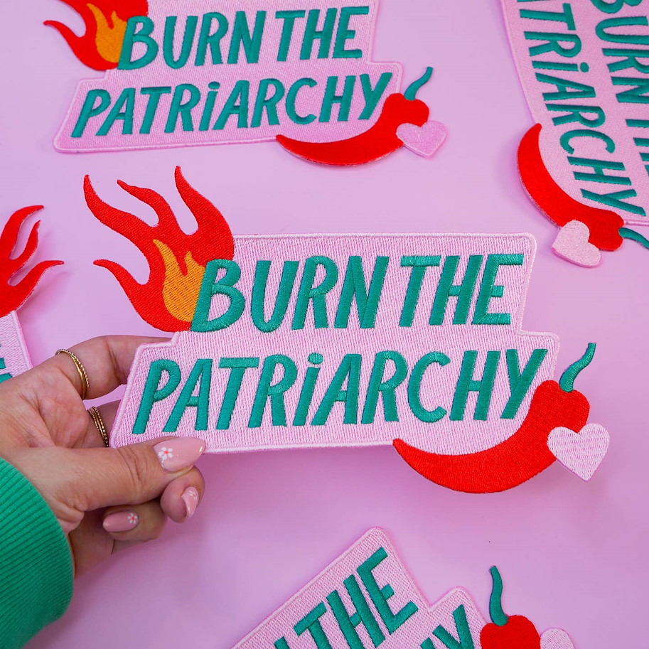 Burn the Patriarchy XL Patch Bügelbild - Malicieuse