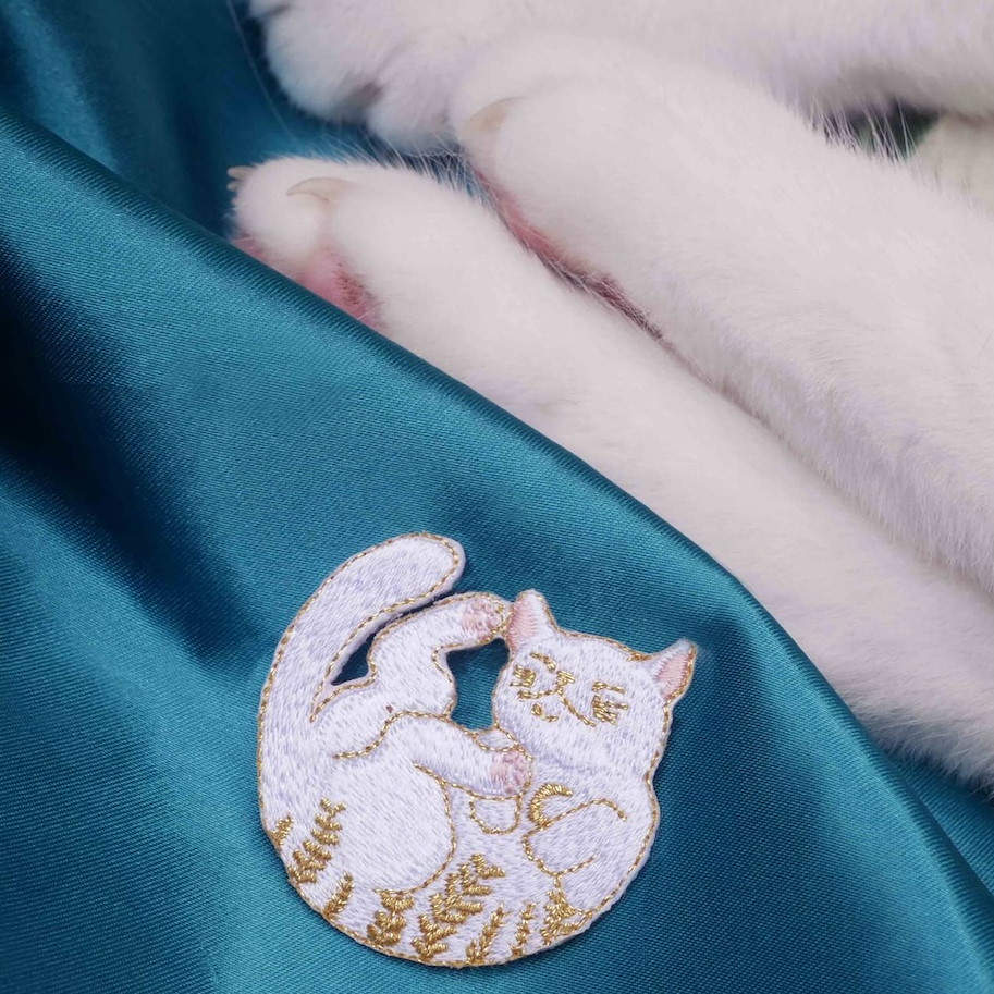 White Fairy Cat Patch Bügelbild - Malicieuse