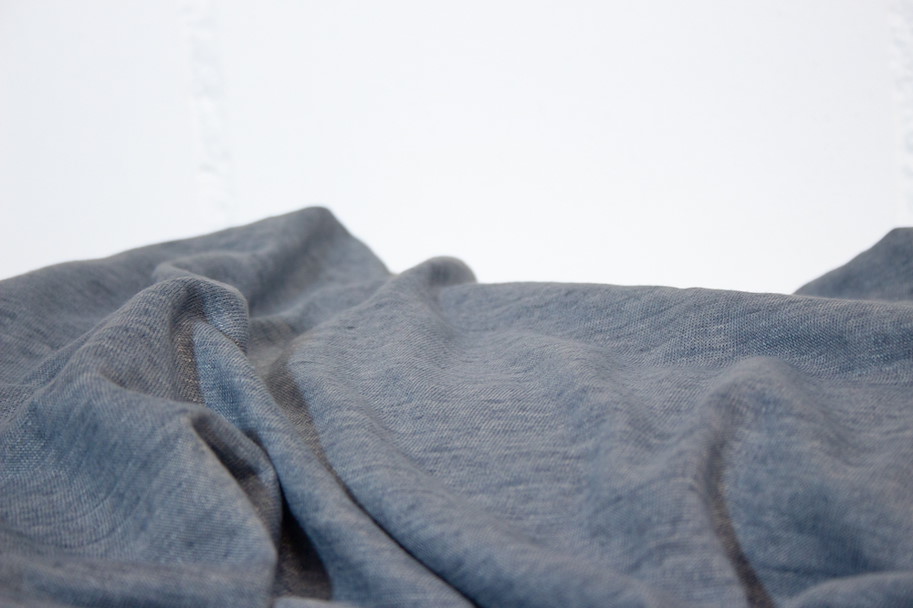 Leinen Jersey - Creek Blue