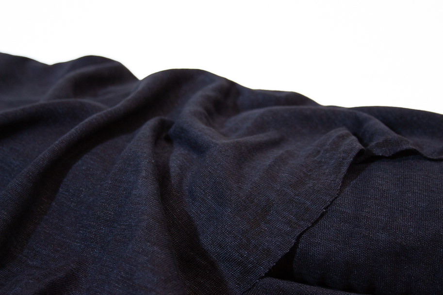 Leinen Jersey - Night Blue