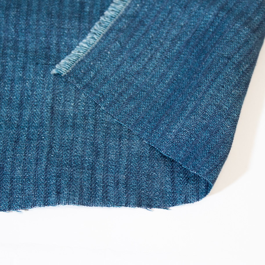 Hanf Leinen - Stripes Deep Sea