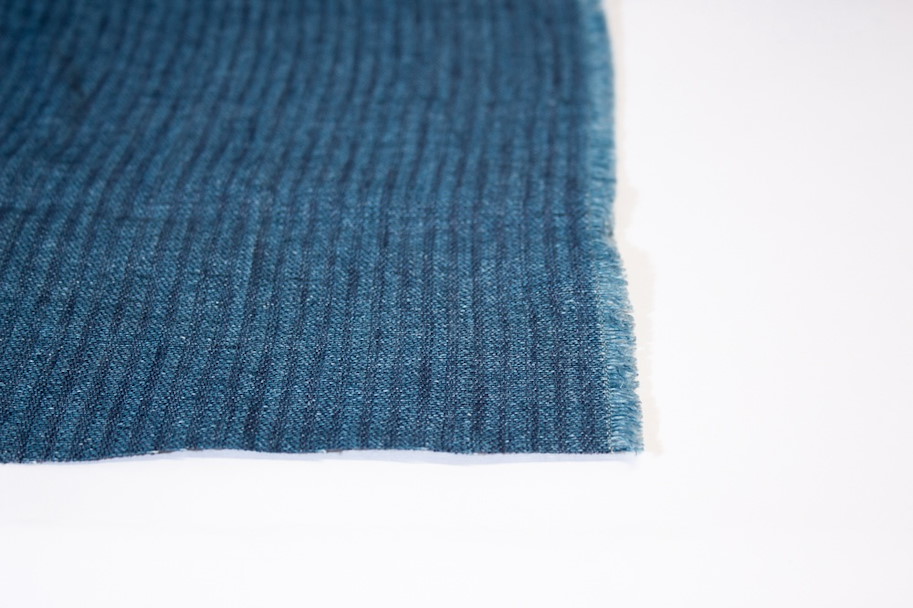 Hanf Leinen - Stripes Deep Sea