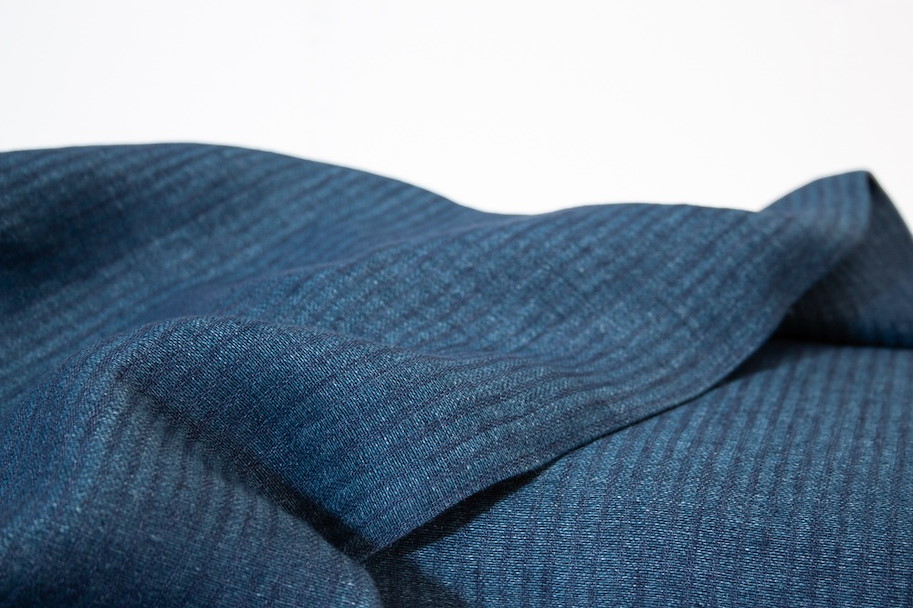 Hanf Leinen - Stripes Deep Sea