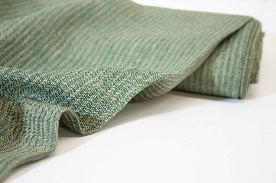 Hanf Leinen - Stripes Eucalypt