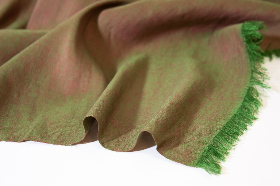 Leinen-Seide - Algae Pink Green