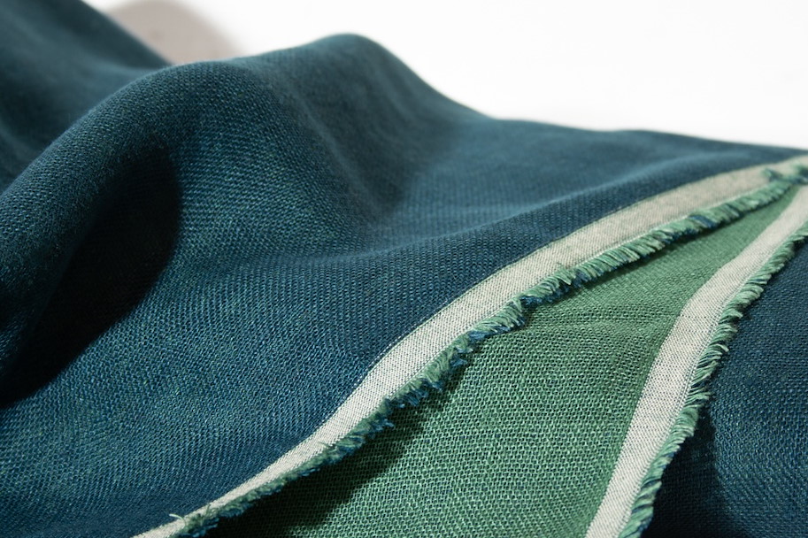 Linen Washed - Double-Sided Blue Teal