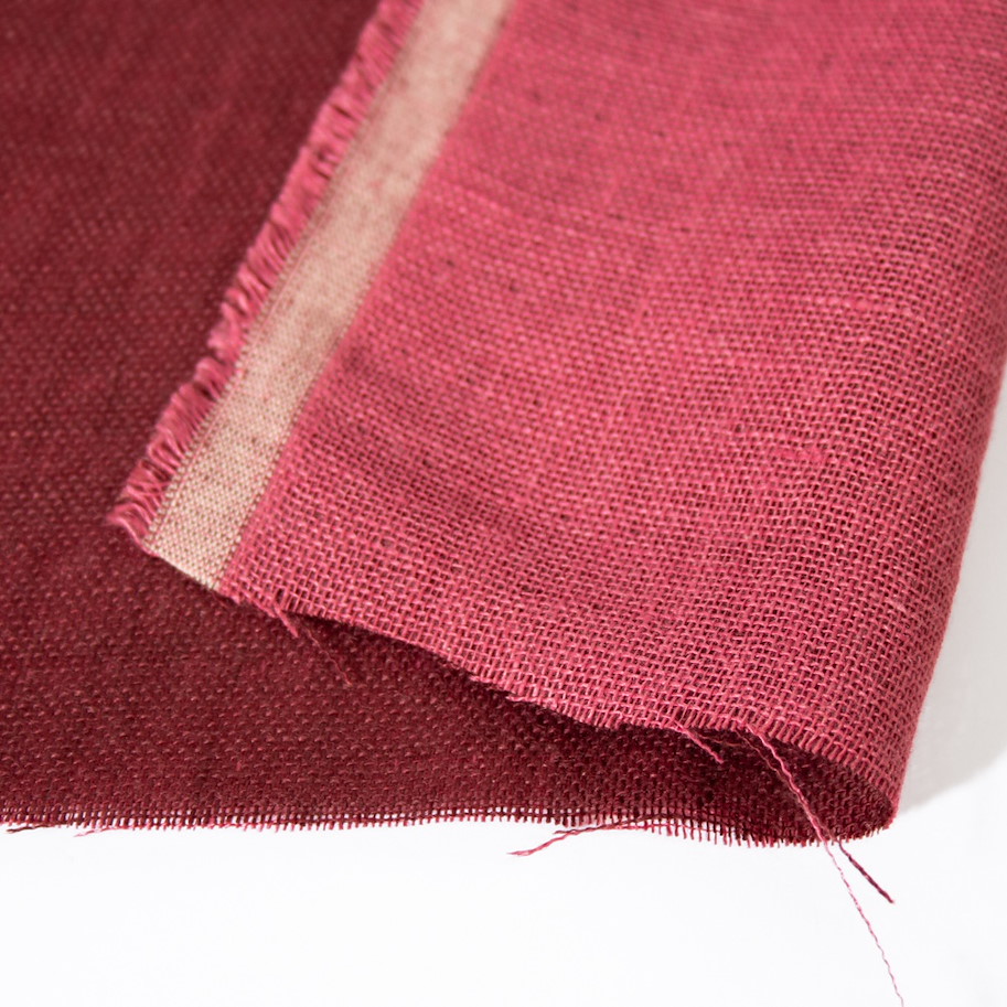 Linen Washed - Double-Sided Pink Bordeaux
